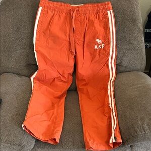 Vintage Abercrombie & Fitch Mens Joggers with White Stripes M